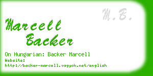 marcell backer business card